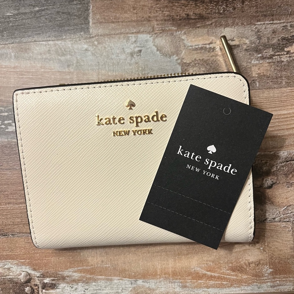 Kate Spade Ivory Wallet with Gold Accents